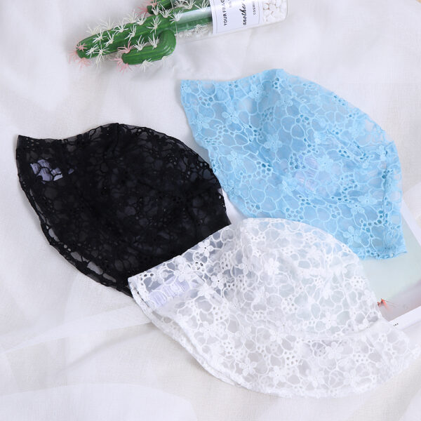 2021 New Lace Hat for Women Soft Lace Flower Wide Brim - Image 2