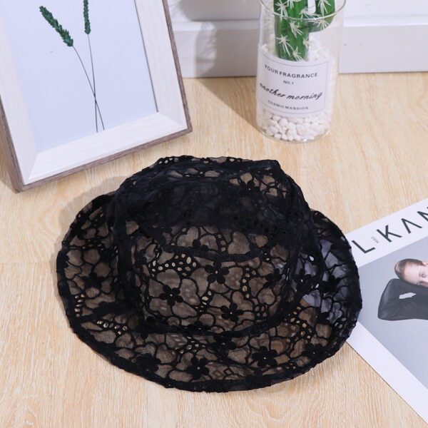 2021 New Lace Hat for Women Soft Lace Flower Wide Brim - Image 4